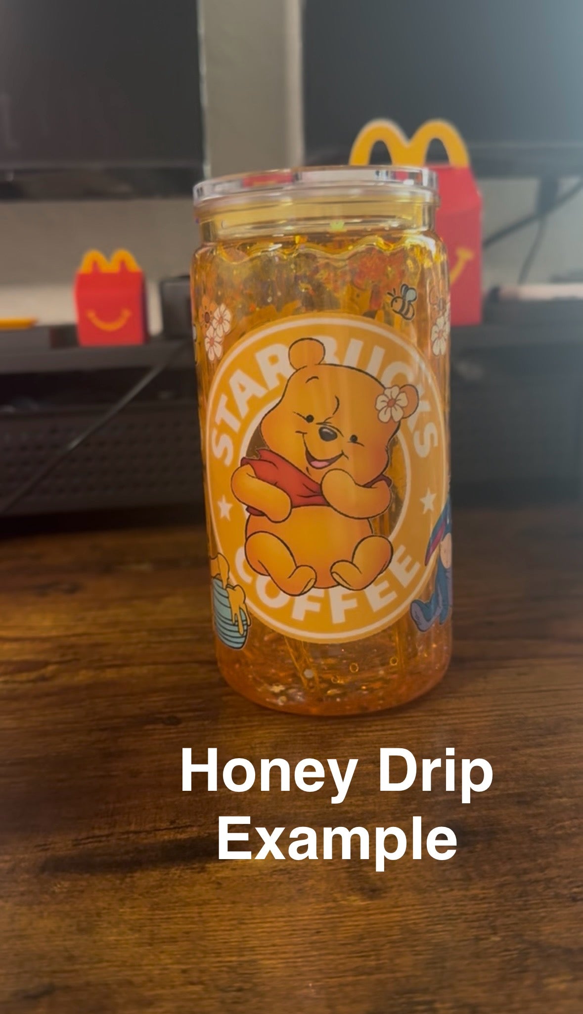 16 oz Acrylic Snowglobe Tumbler Cup