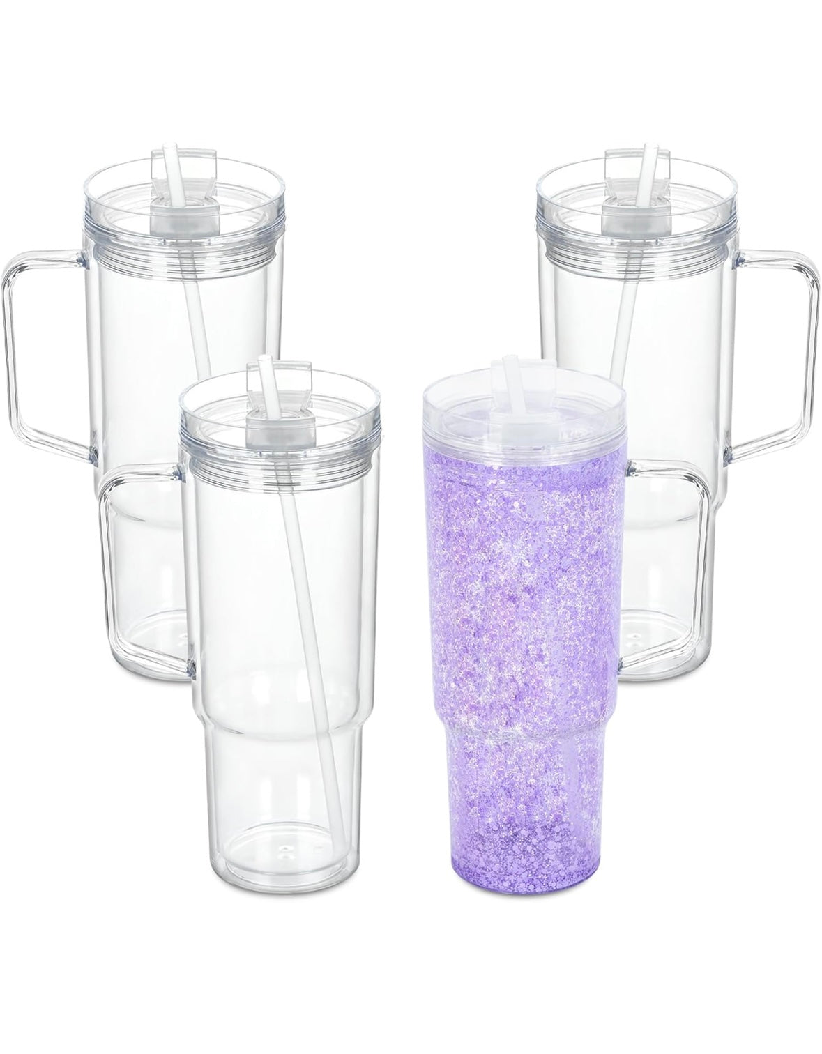 40oz Snowglobe Tumbler with Handle